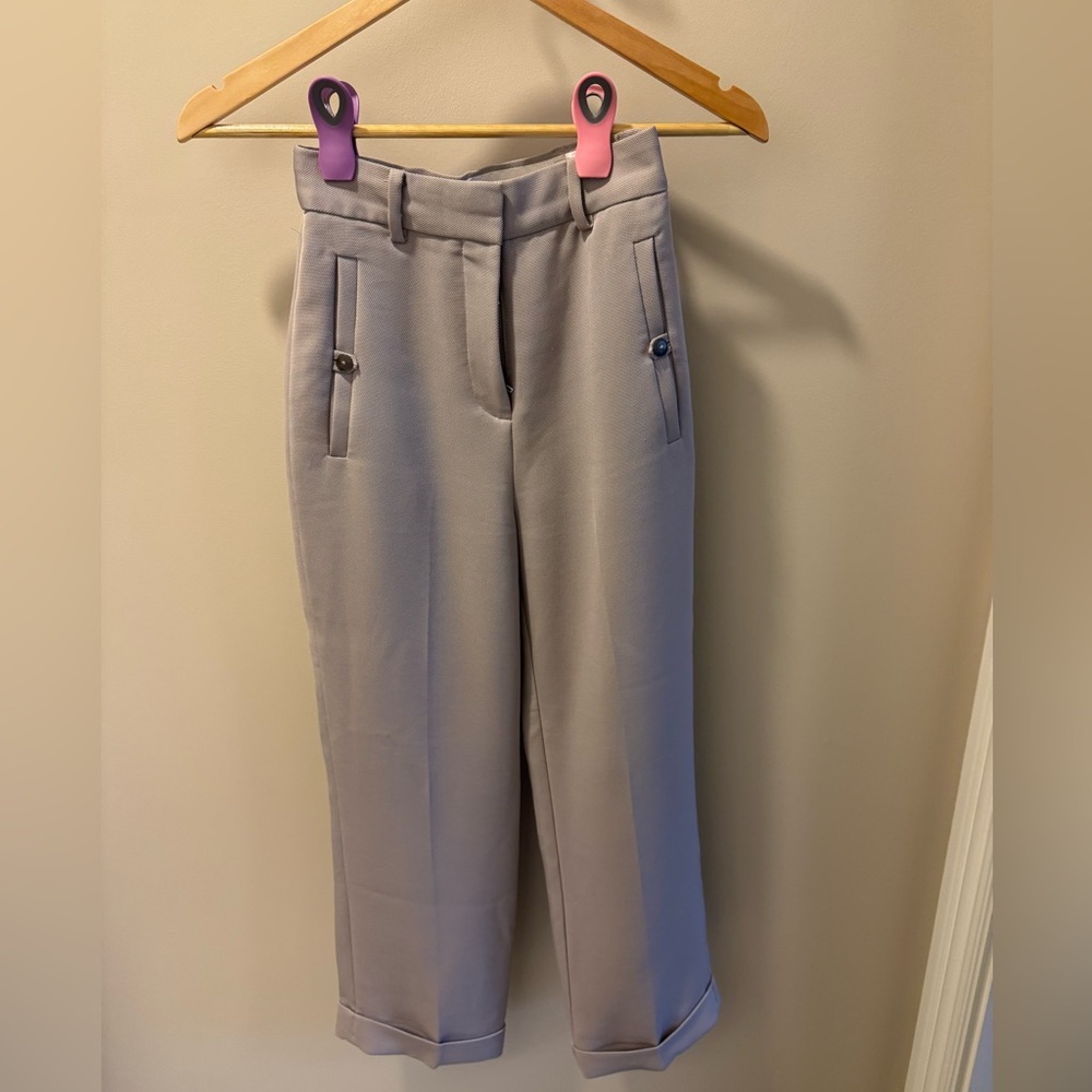 Babaton Light Gray Trousers